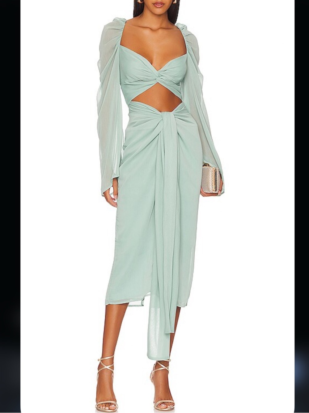 Andrea Iyamah Cutout Draped Dress